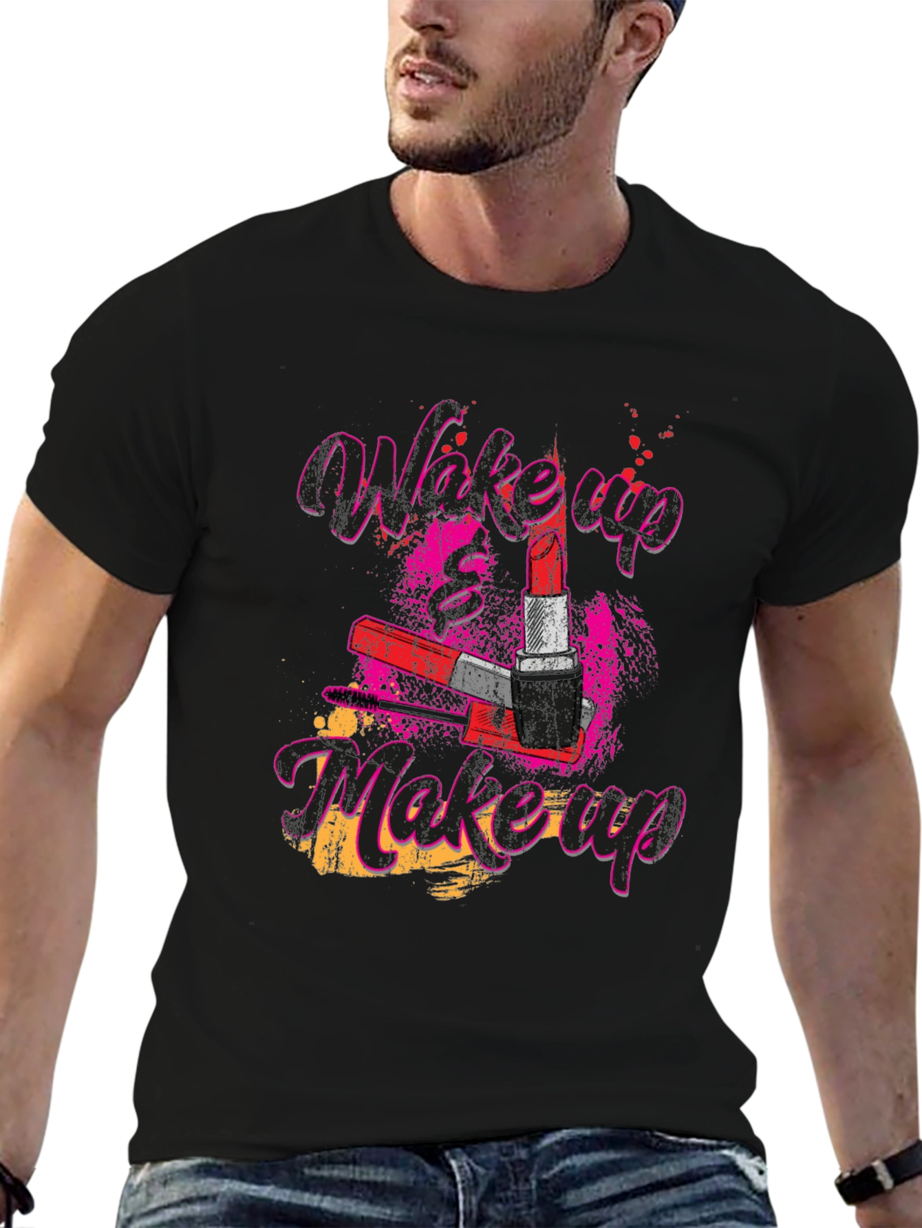 Wake Up Makeup Graphic Tee