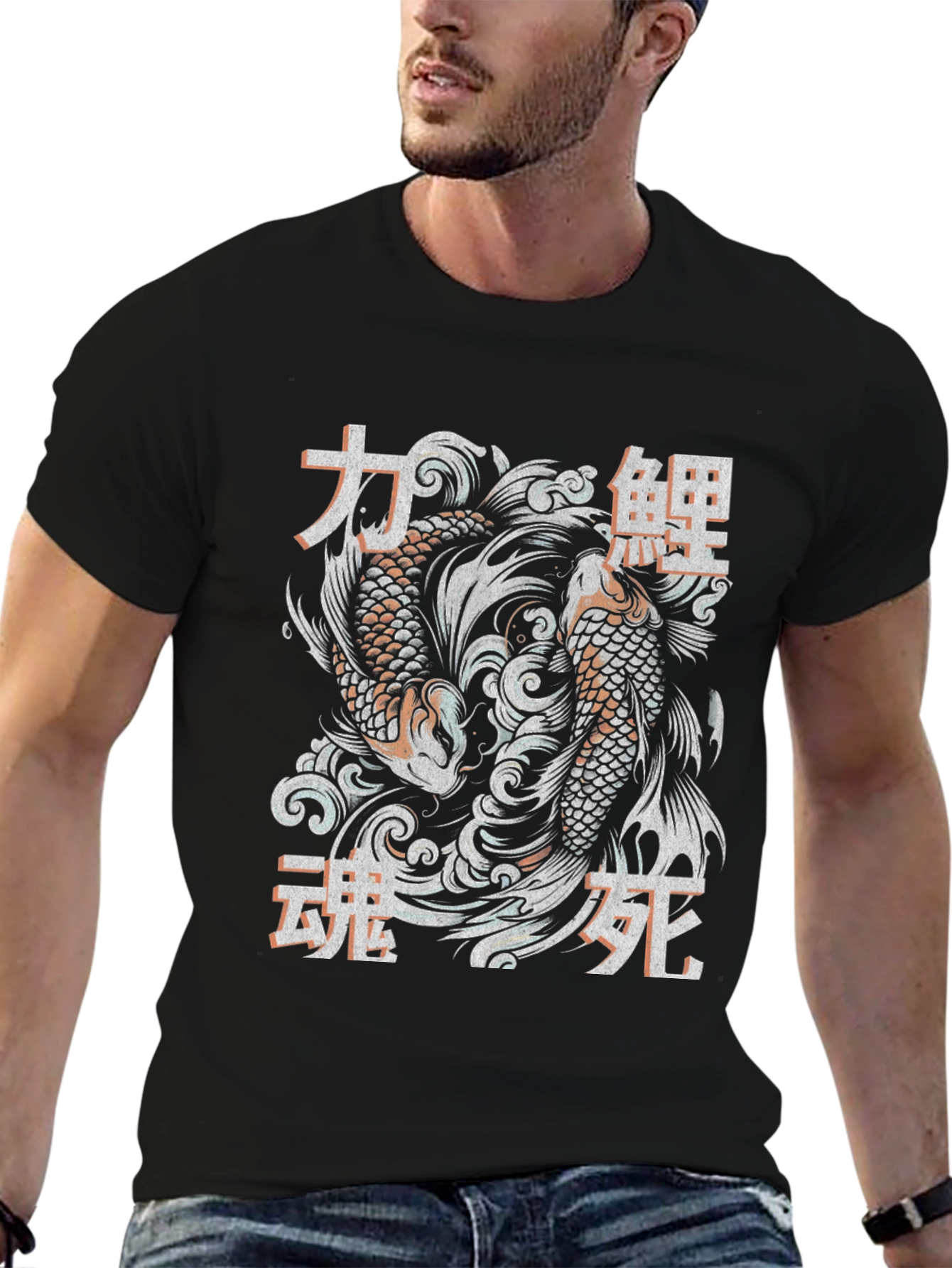 Koi Fish Graphic Tee - Japanese Style