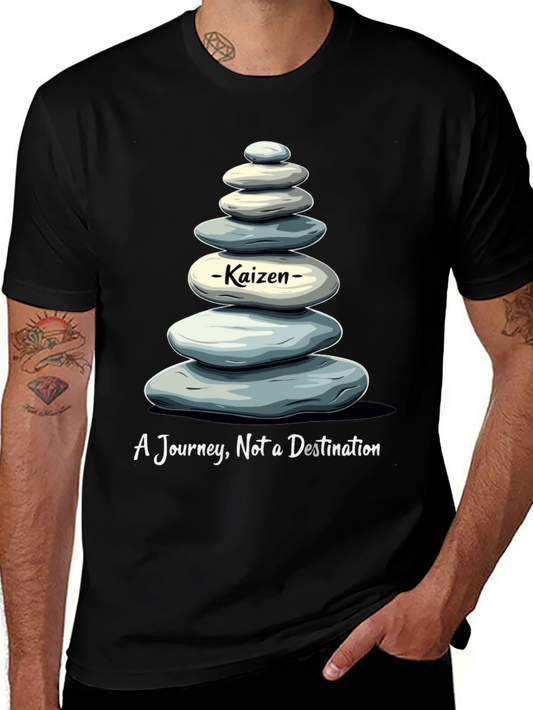 Kaizen Stone Stack T-Shirt - Journey Not Destination