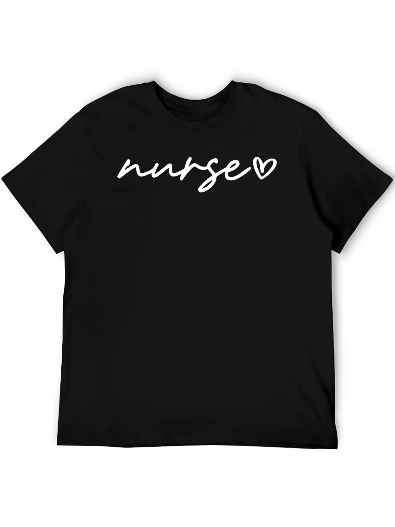 Nurse Heart T-Shirt - Black Short Sleeve
