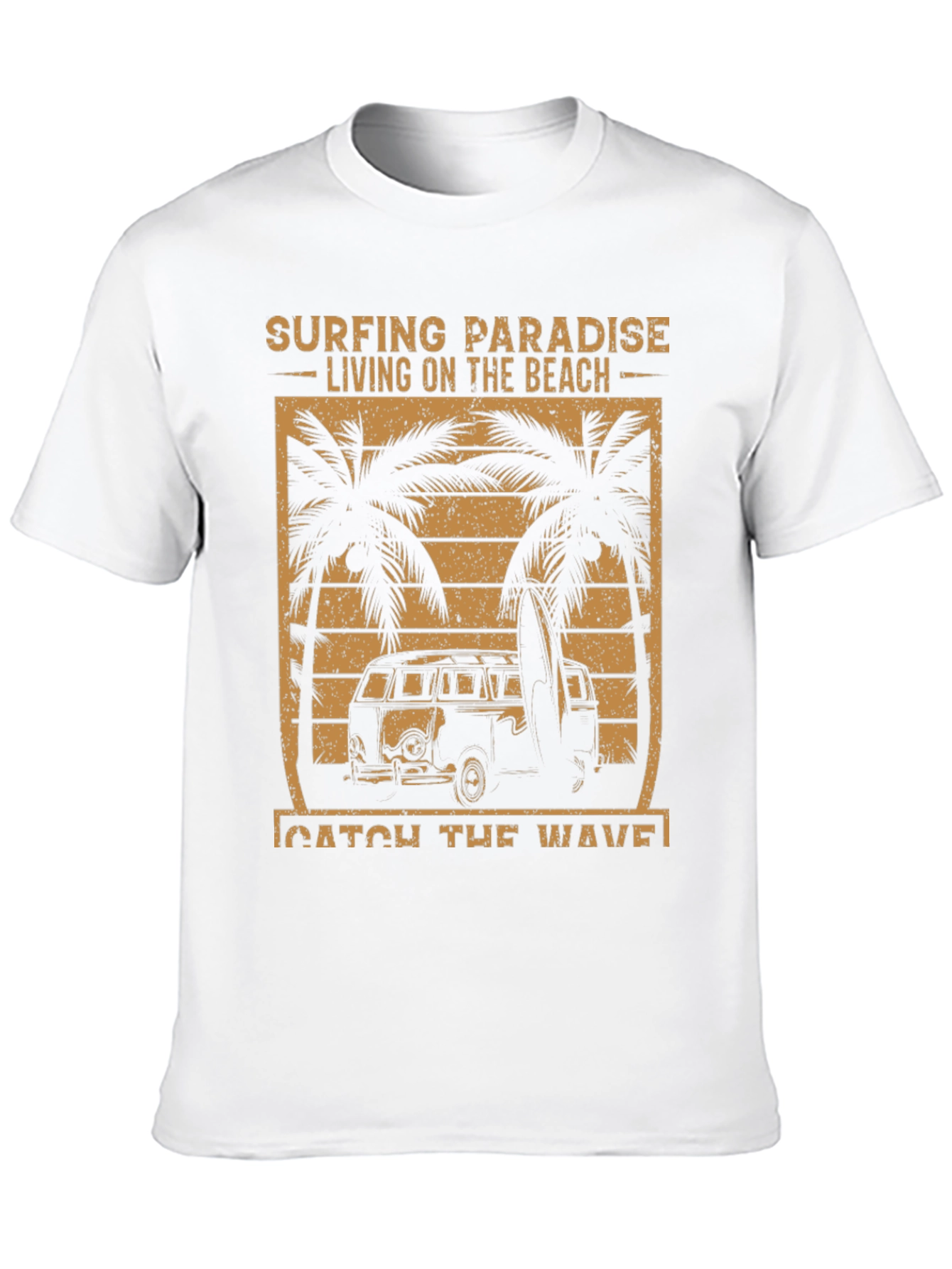 Surfing Paradise Beach Graphic T-Shirt