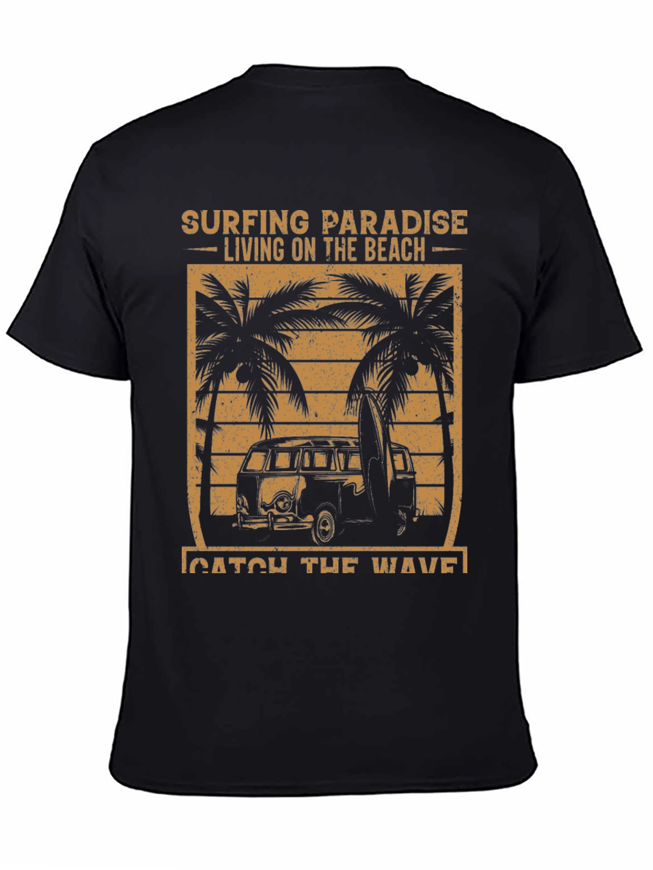 Surfing Paradise Beach Graphic T-Shirt