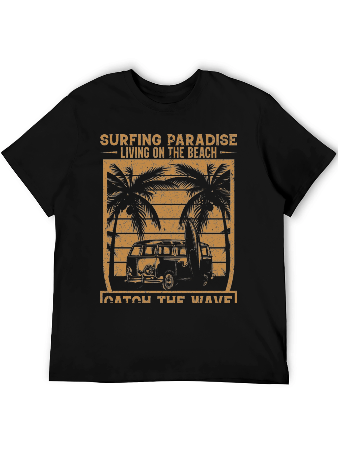 Surfing Paradise Beach Graphic T-Shirt