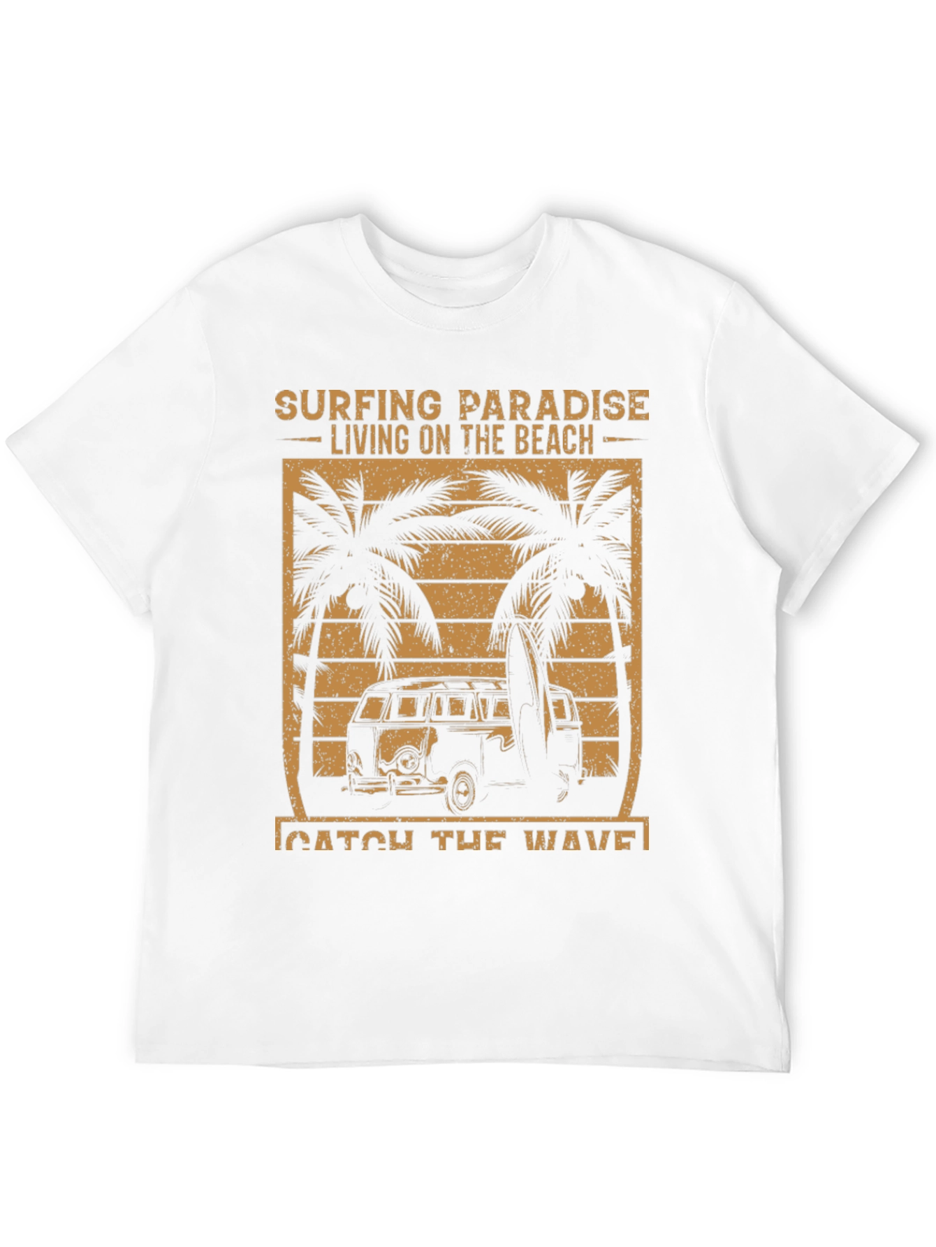 Surfing Paradise Beach Graphic T-Shirt