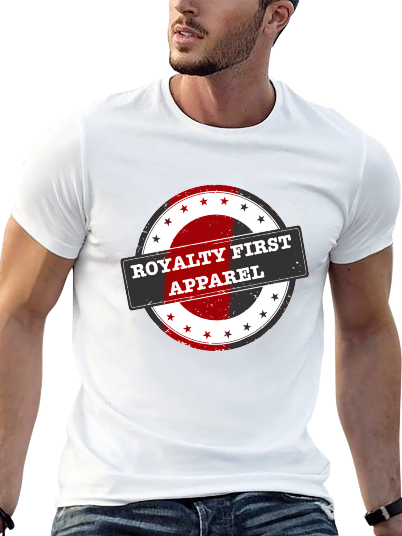 Royalty First Apparel Black Graphic T-Shirt