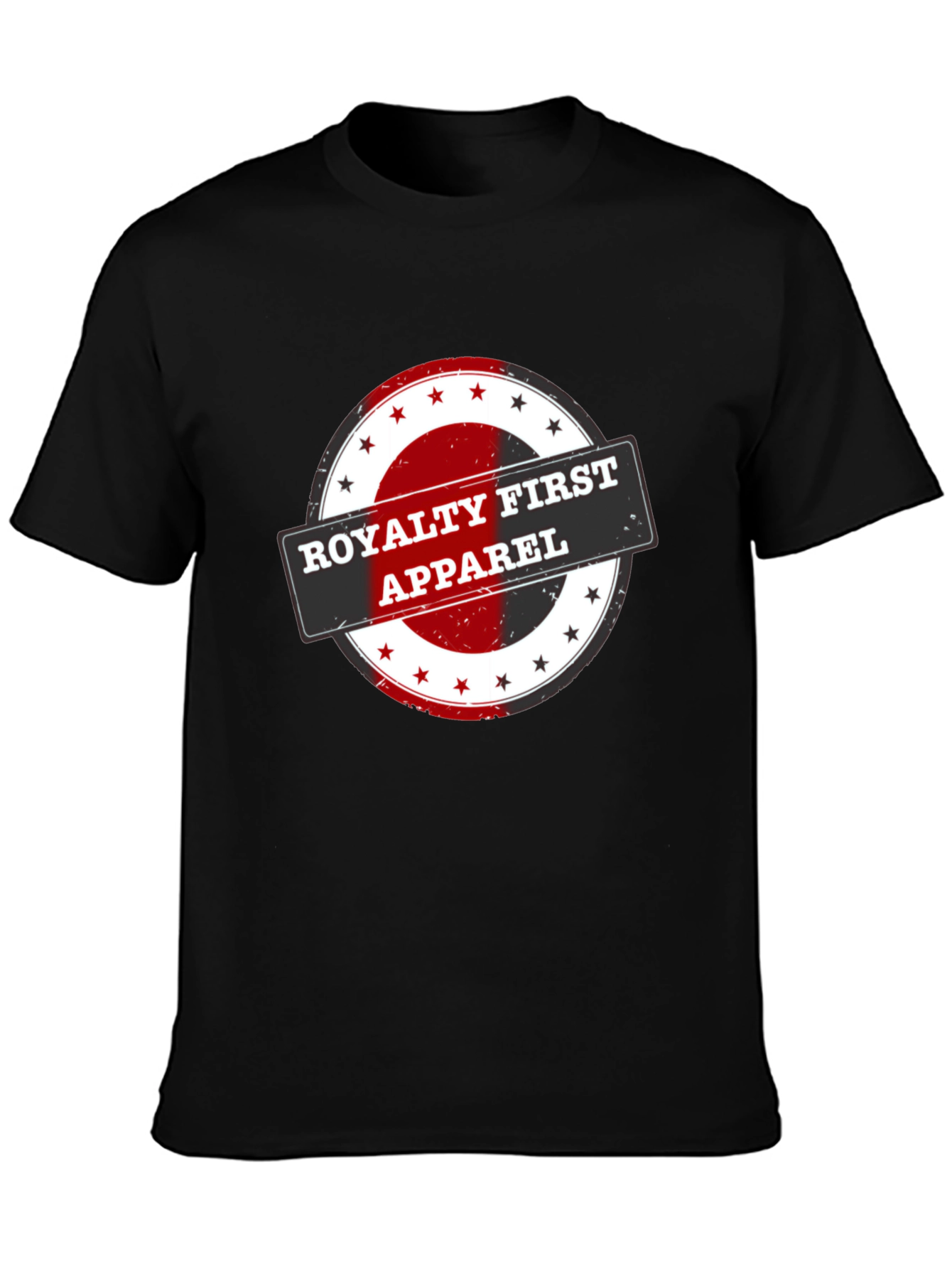 Royalty First Apparel Black Graphic T-Shirt