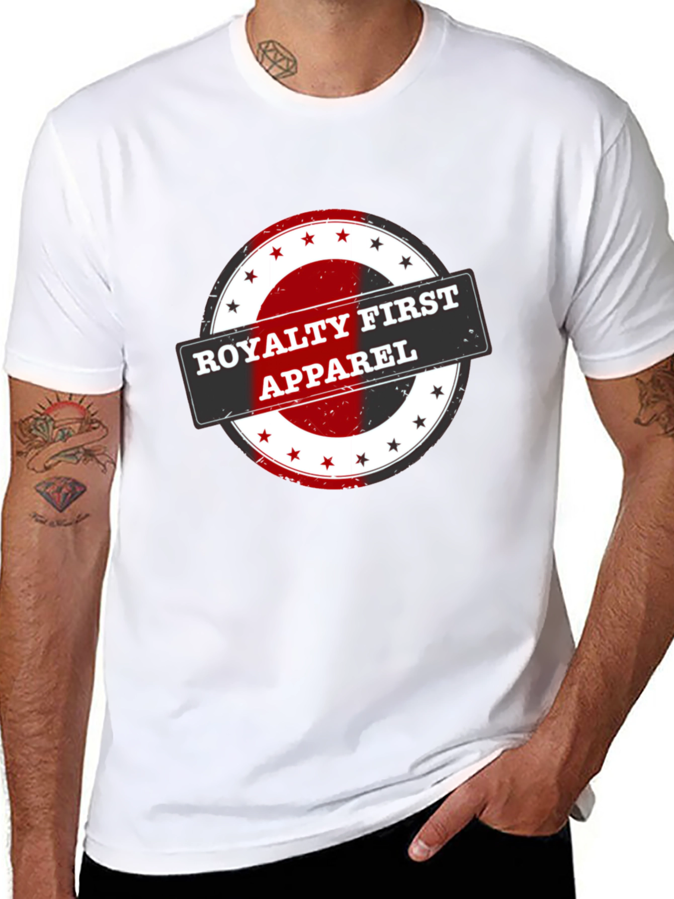 Royalty First Apparel Black Graphic T-Shirt