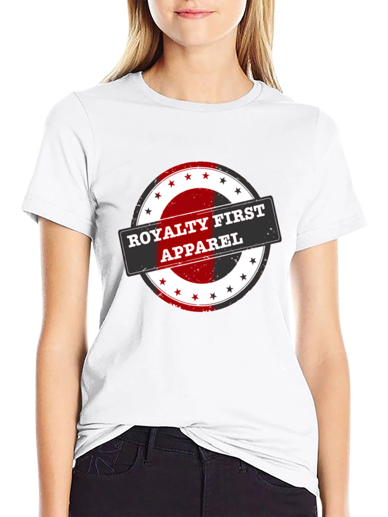 Royalty First Apparel Black Graphic T-Shirt