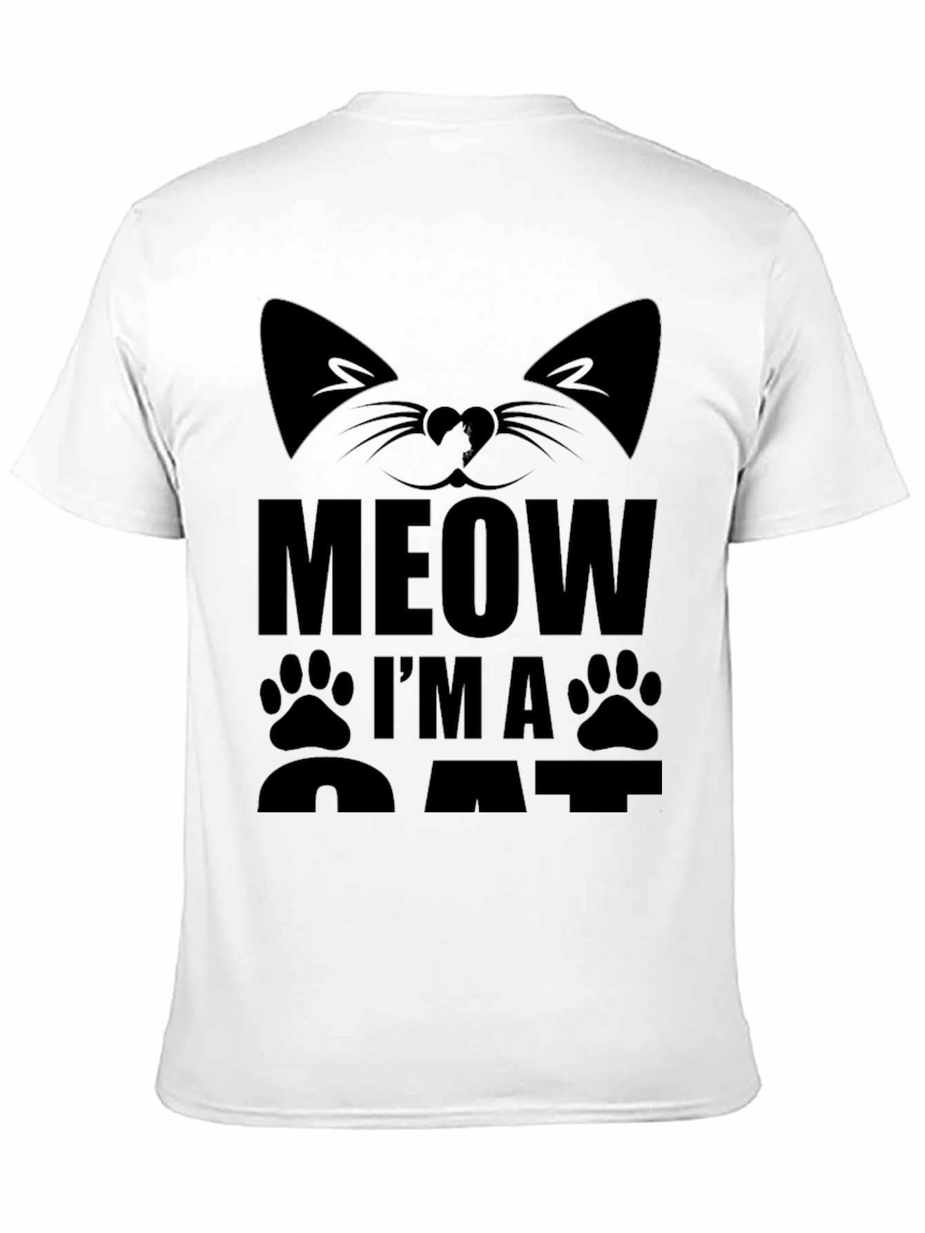 Meow Im A Cat T-Shirt - Black Graphic Tee