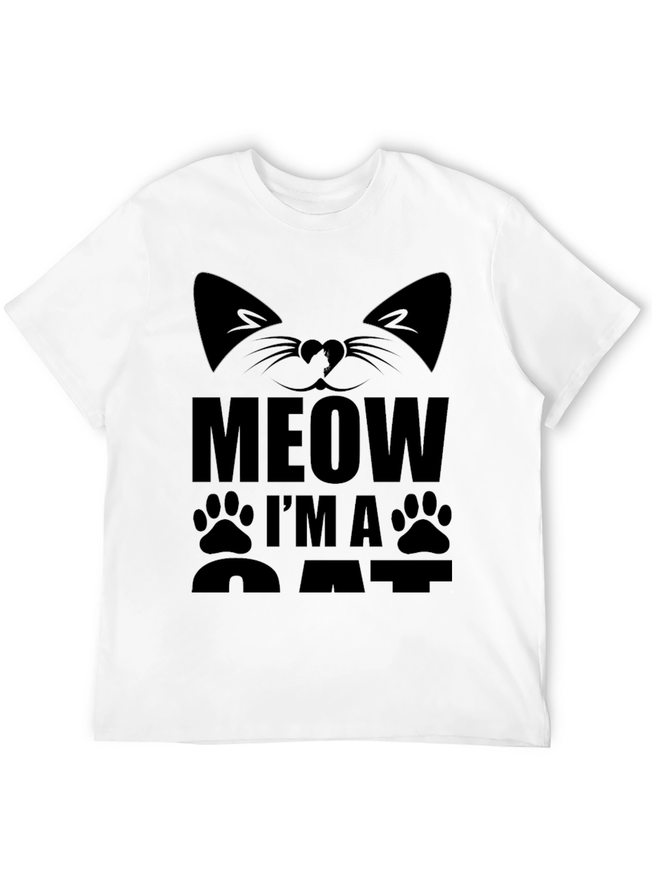 Meow Im A Cat T-Shirt - Black Graphic Tee