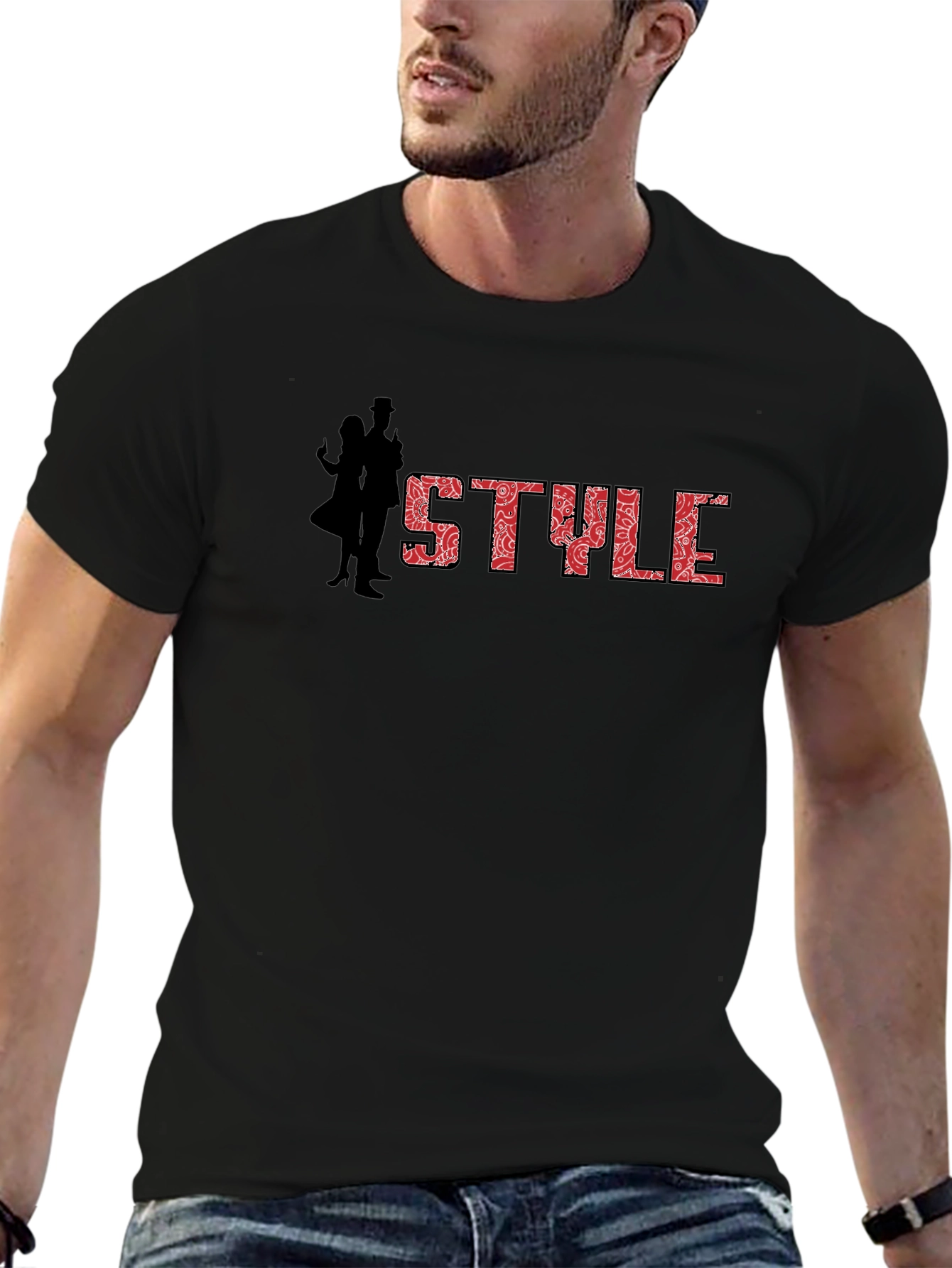 Stylish Black Graphic Tee - STYLE Design