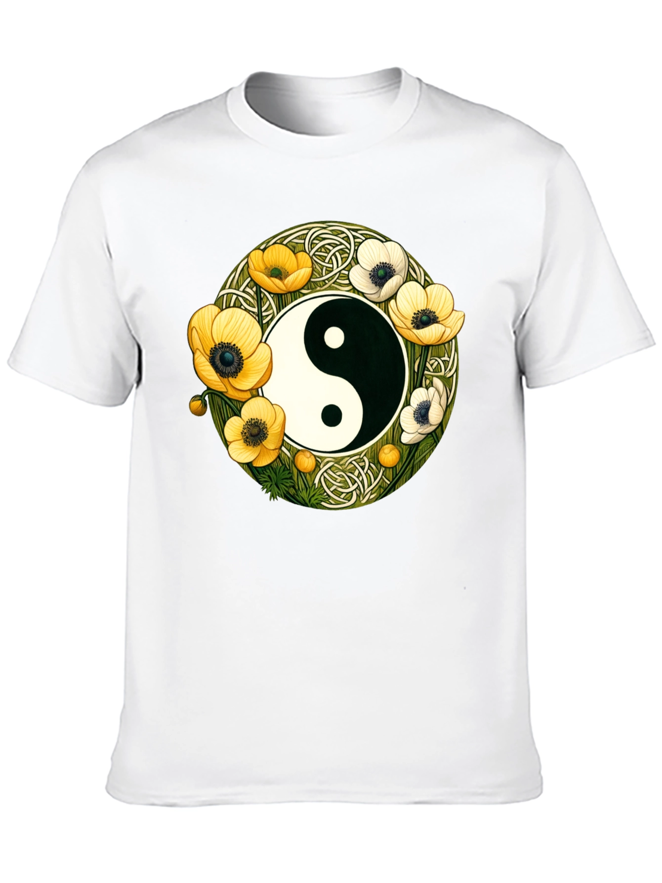 Yin Yang Floral T-Shirt - Harmony and Style
