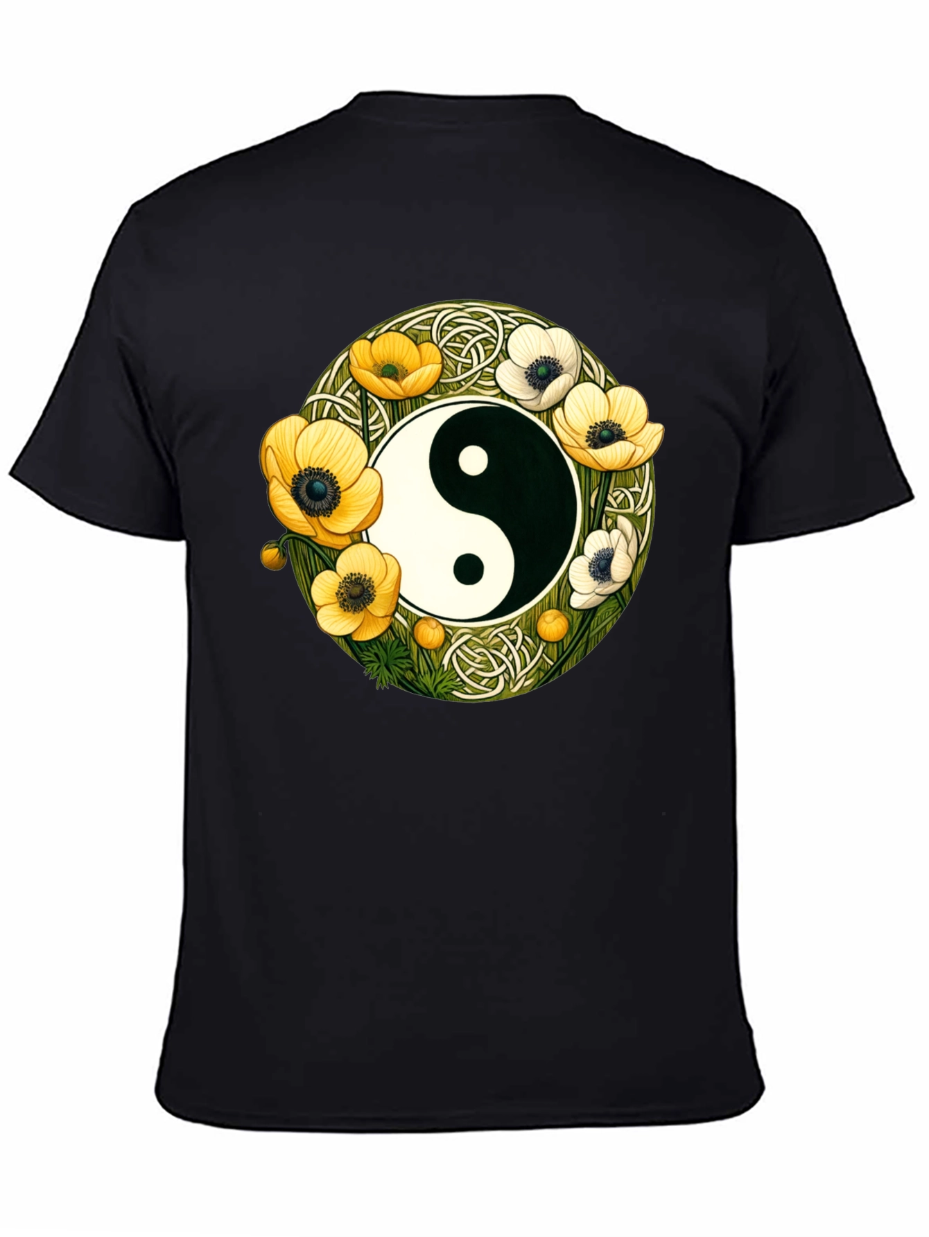Yin Yang Floral T-Shirt - Harmony and Style