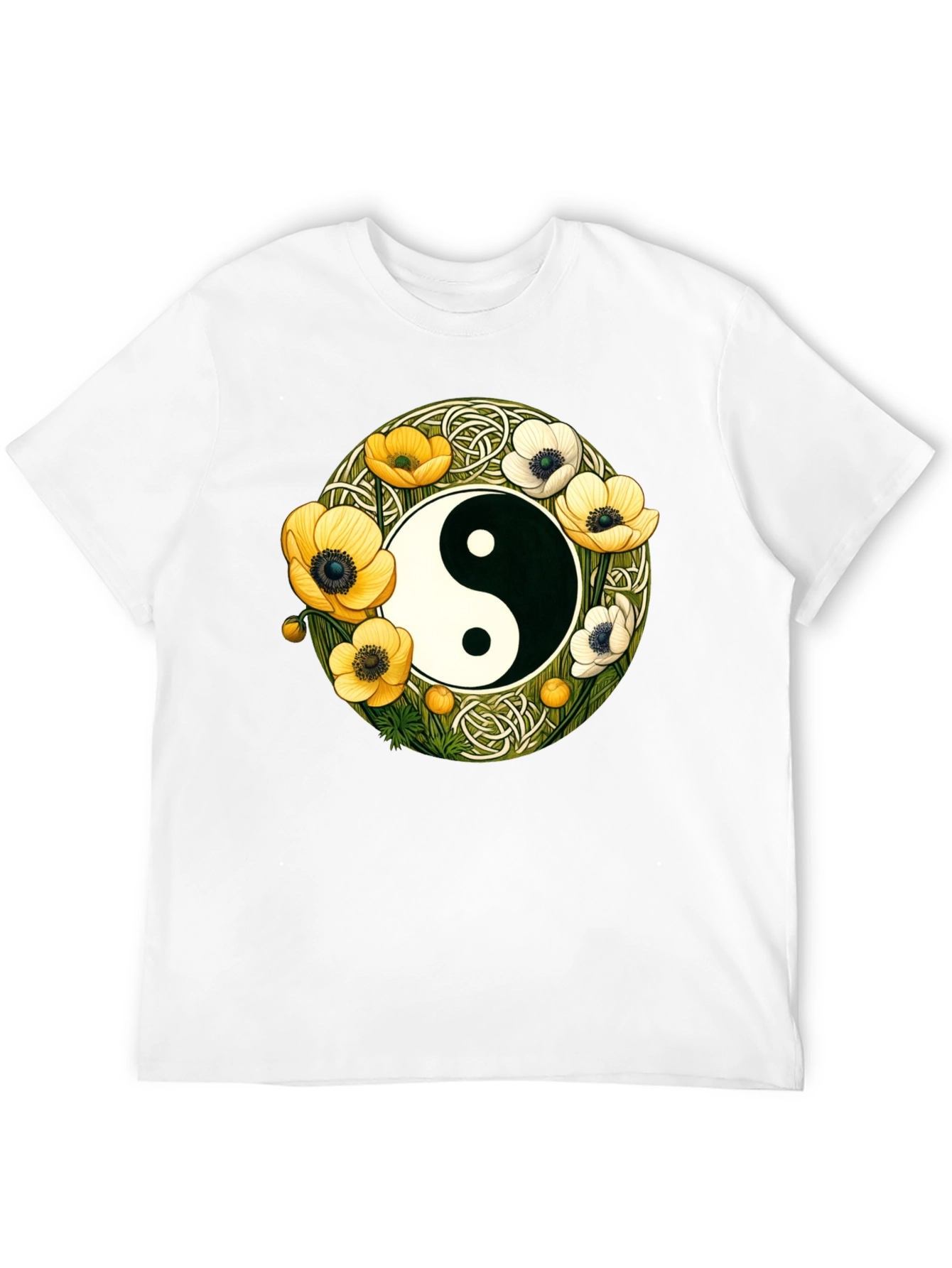 Yin Yang Floral T-Shirt - Harmony and Style