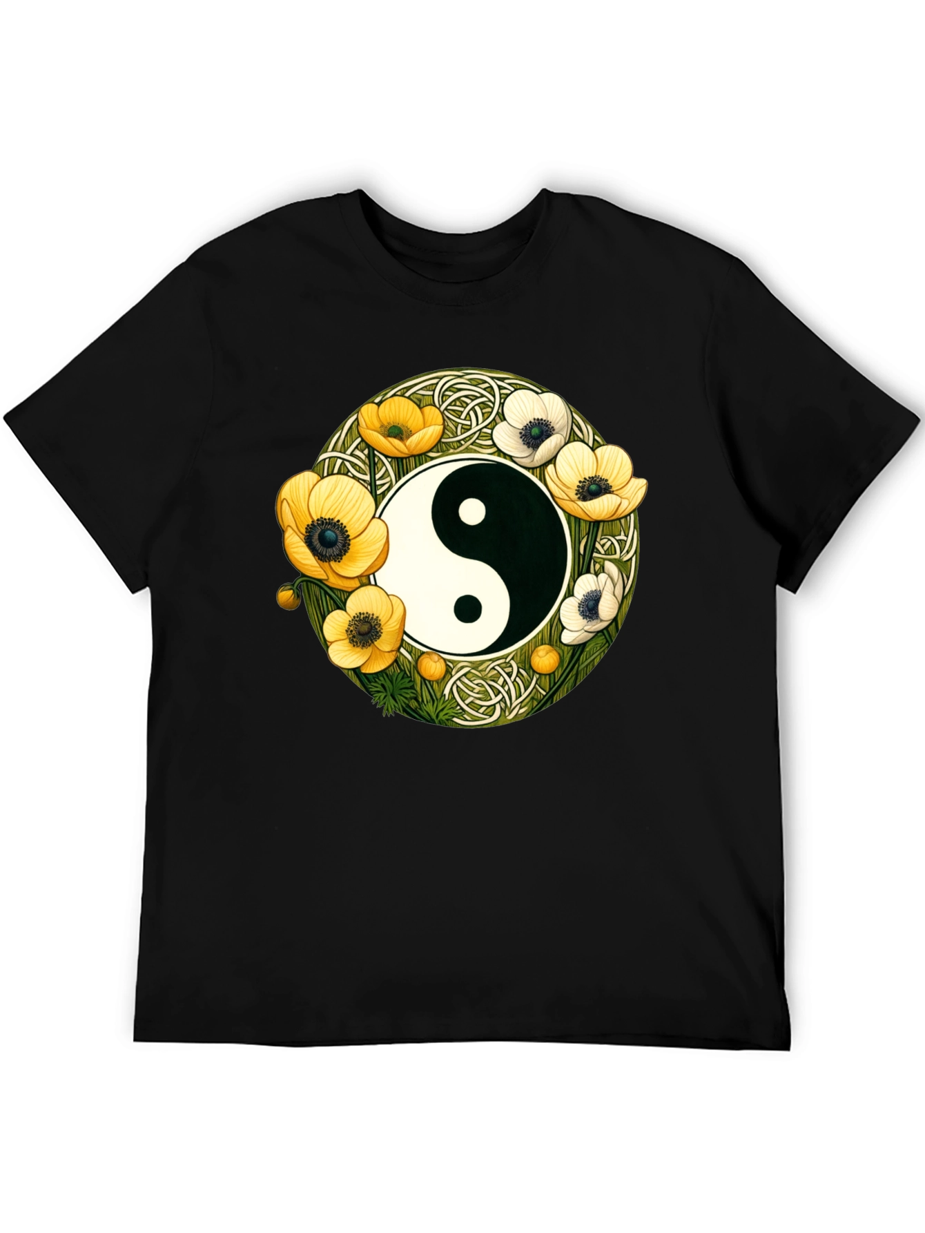 Yin Yang Floral T-Shirt - Harmony and Style
