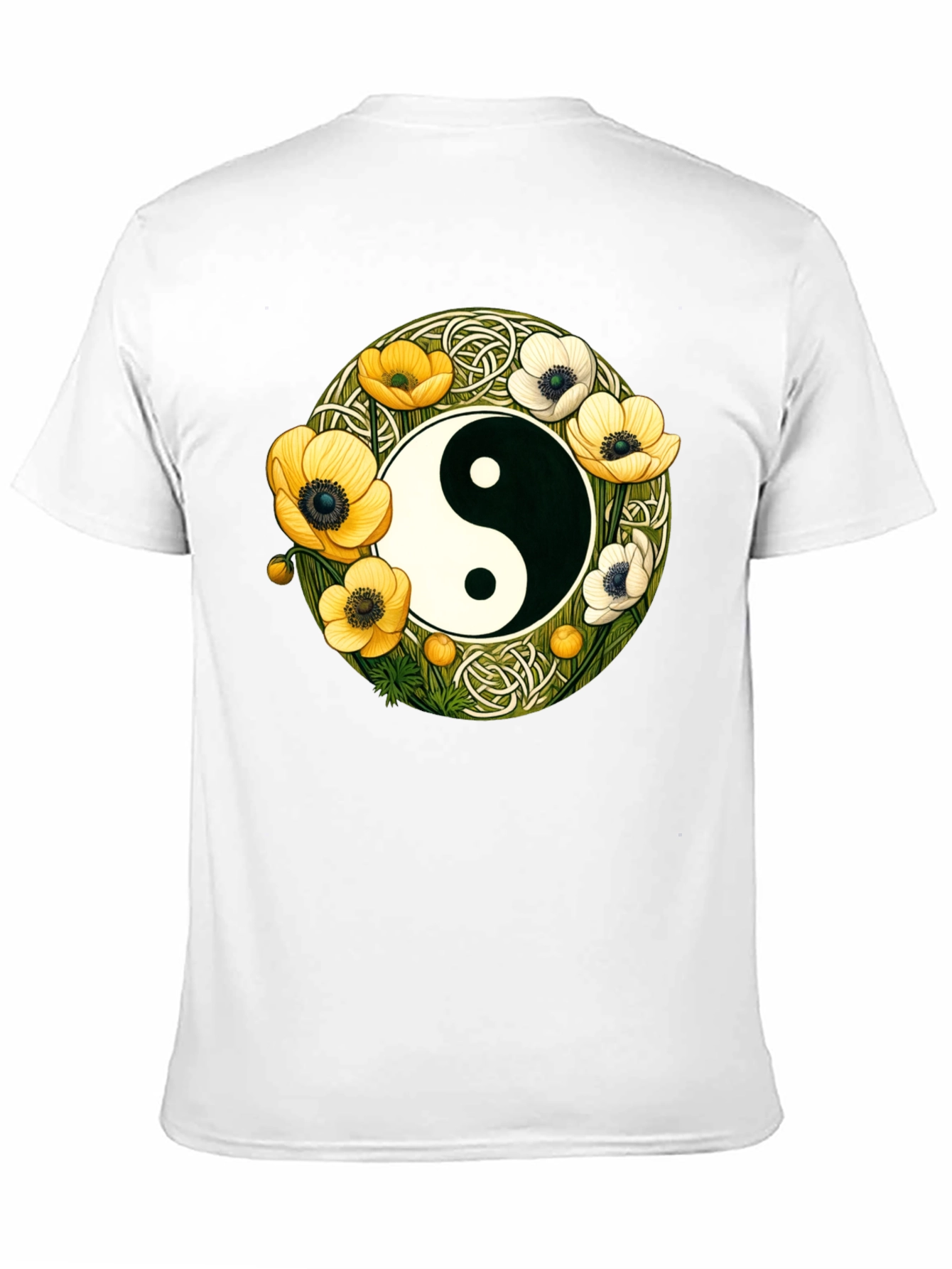 Yin Yang Floral T-Shirt - Harmony and Style