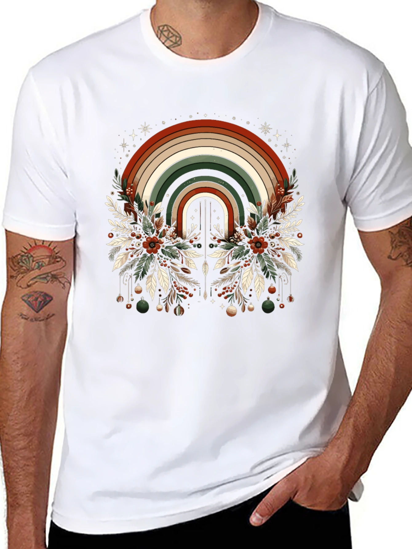Festive Rainbow Graphic Tee