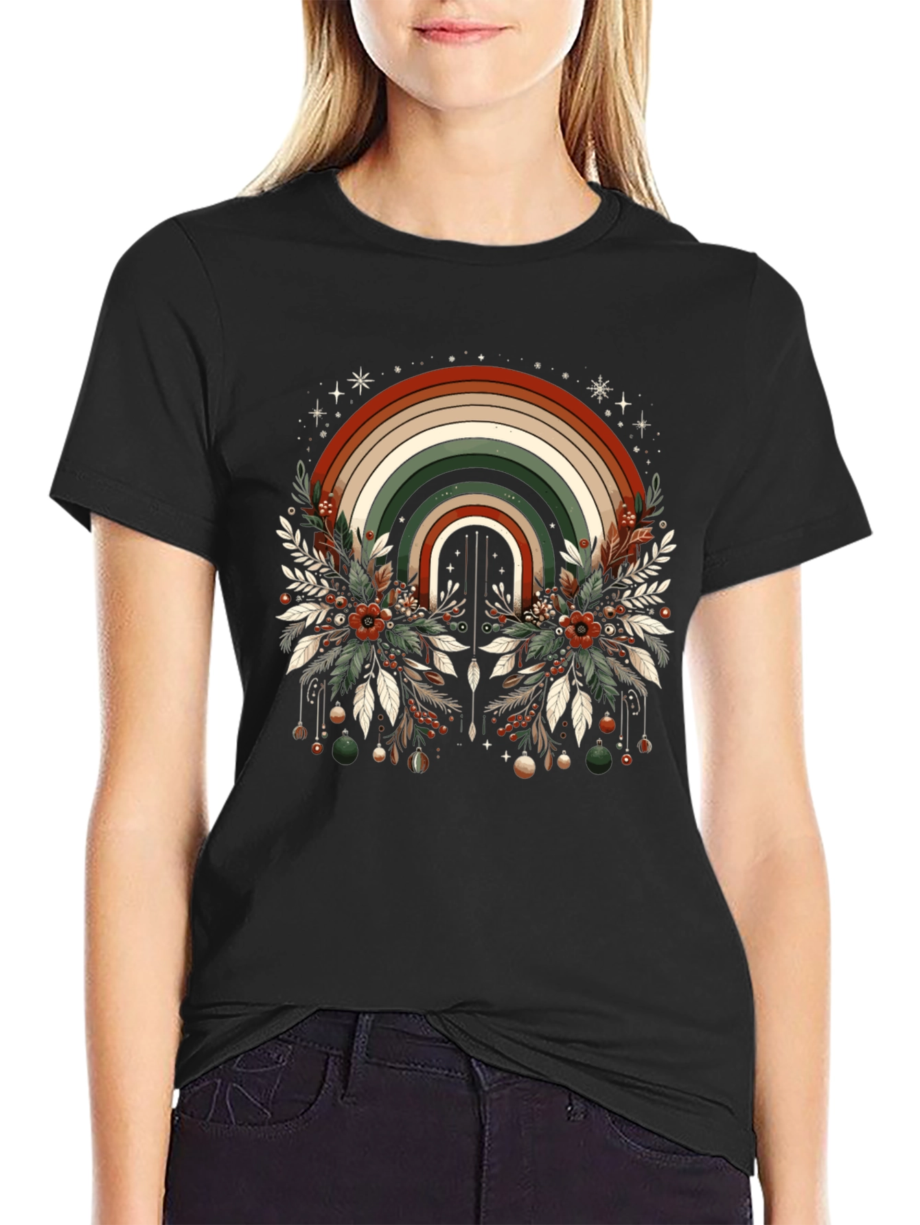 Festive Rainbow Graphic Tee