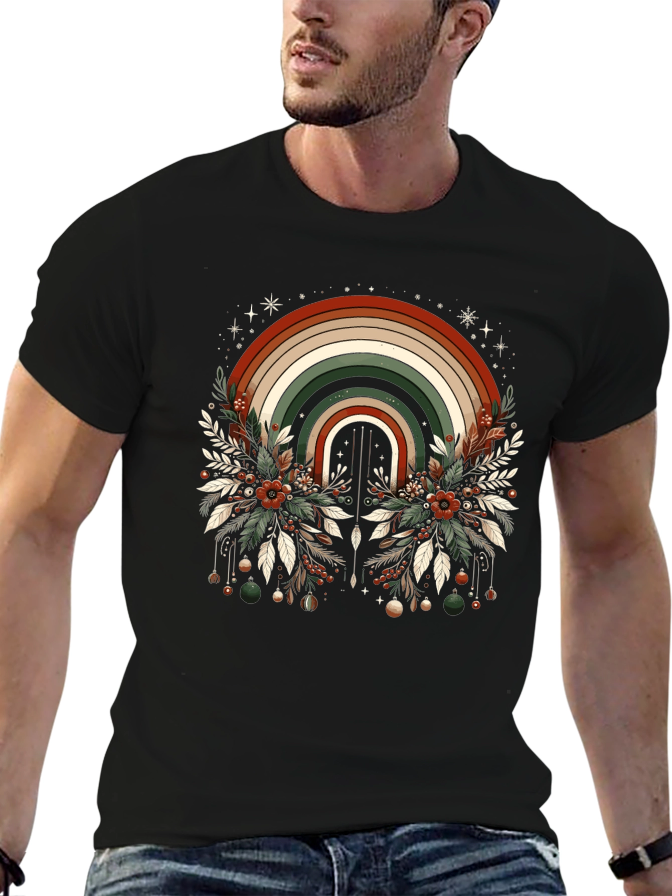 Festive Rainbow Graphic Tee