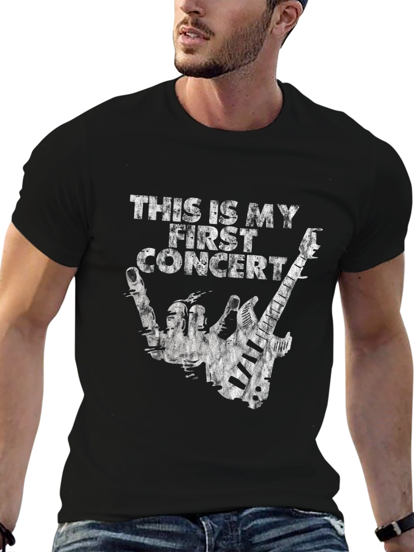 This Is My First Concert Black Graphic T-Shirt