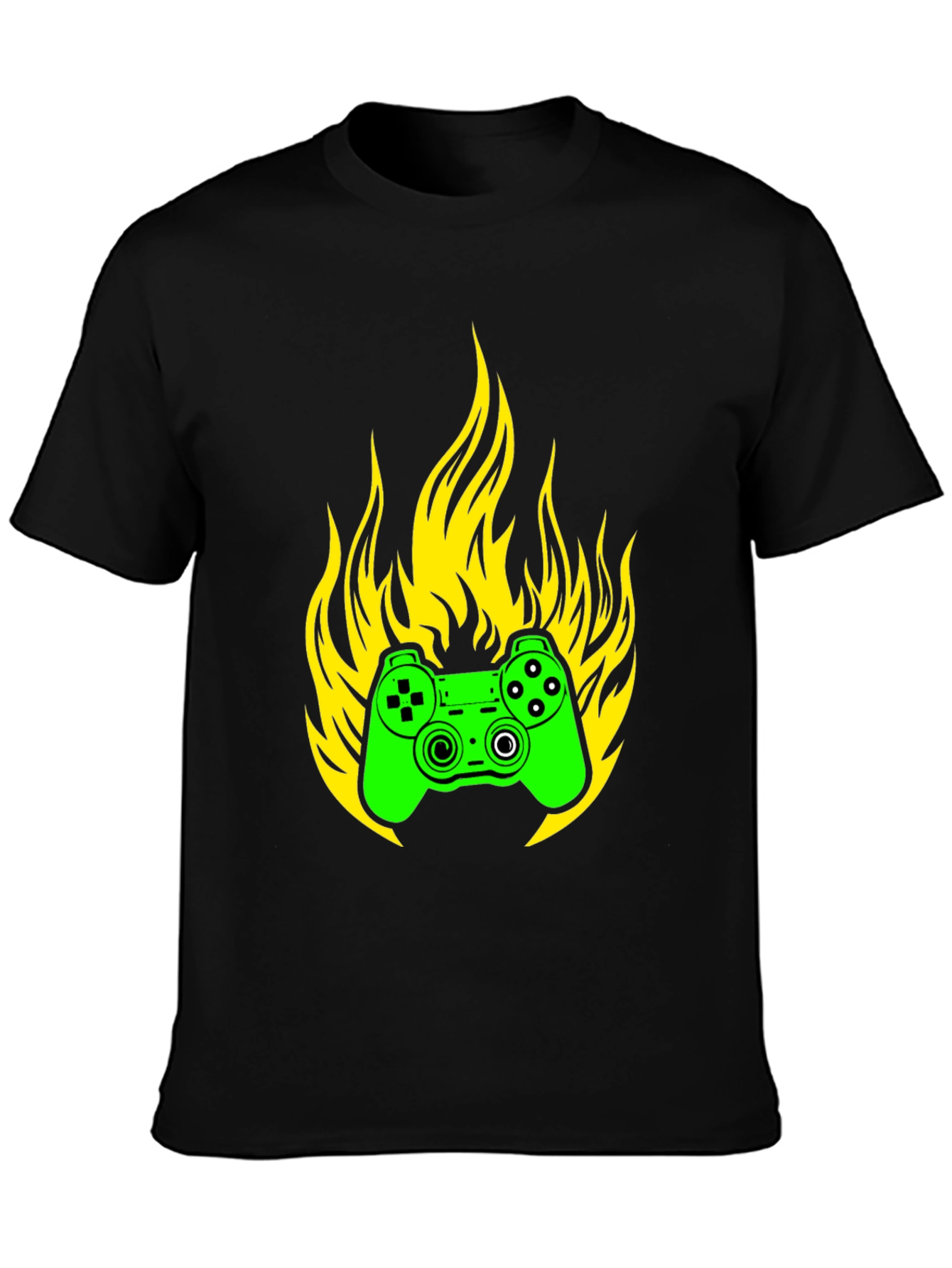 Gaming Controller Fire T-Shirt - Gamer Style