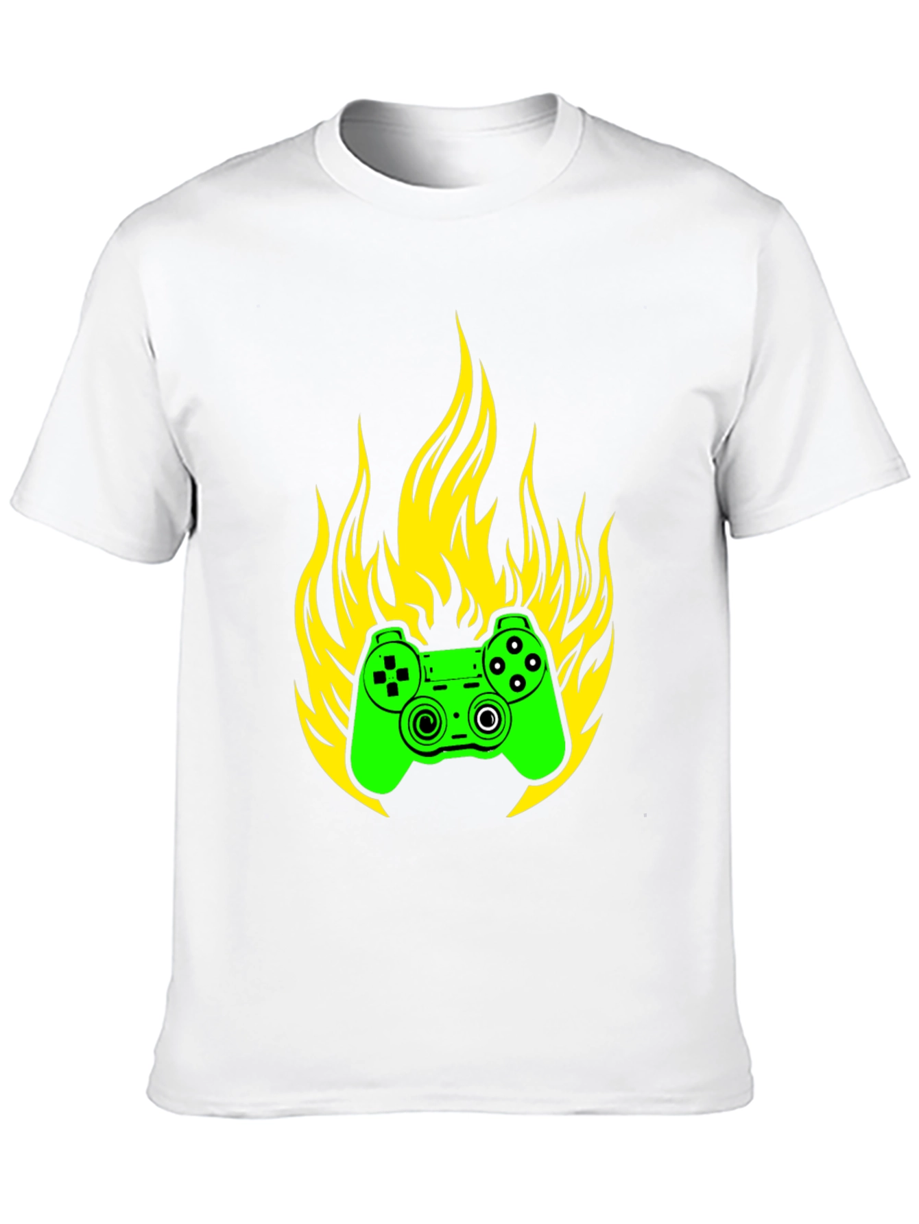 Gaming Controller Fire T-Shirt - Gamer Style