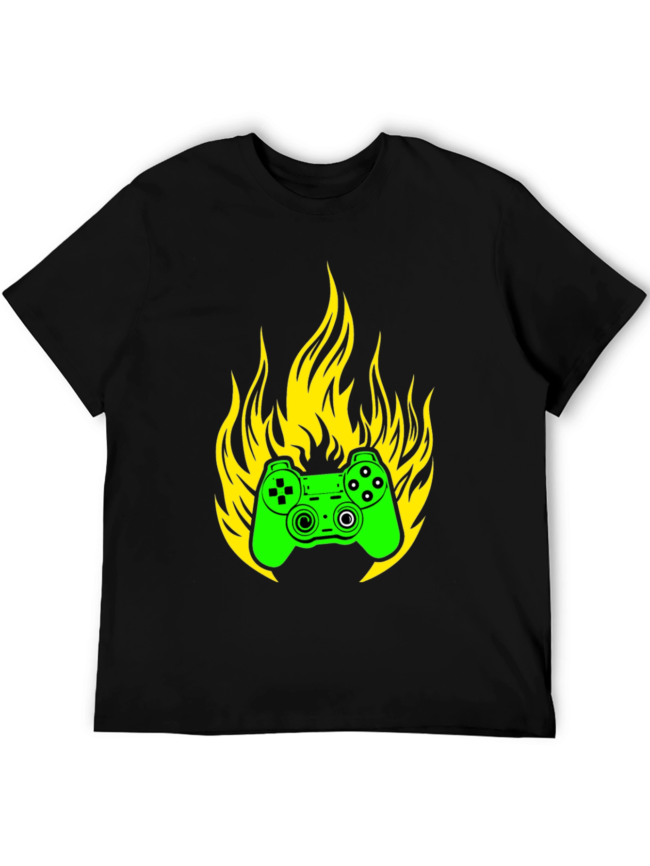 Gaming Controller Fire T-Shirt - Gamer Style