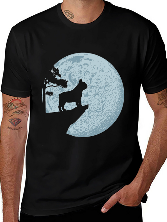 Dog Howling at Moon Graphic Tee
