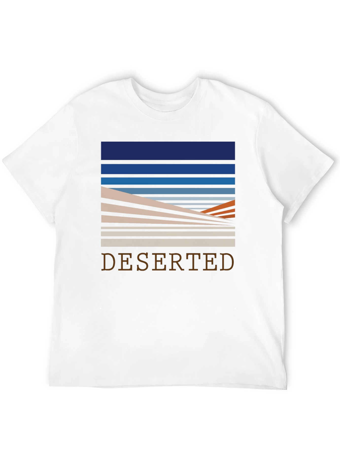 Deserted Horizon Graphic Tee - Modern Style