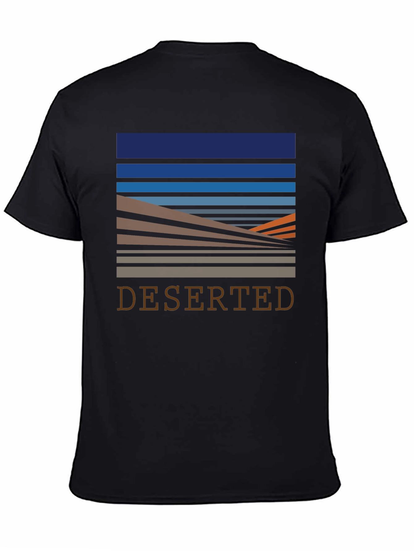 Deserted Horizon Graphic Tee - Modern Style