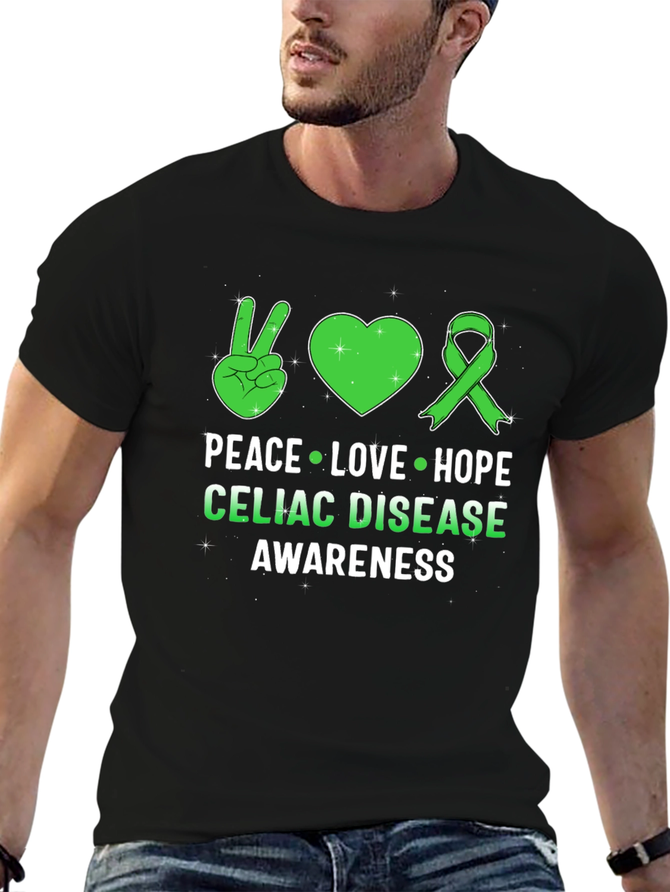 Celiac Disease Awareness Peace Love Hope T-Shirt