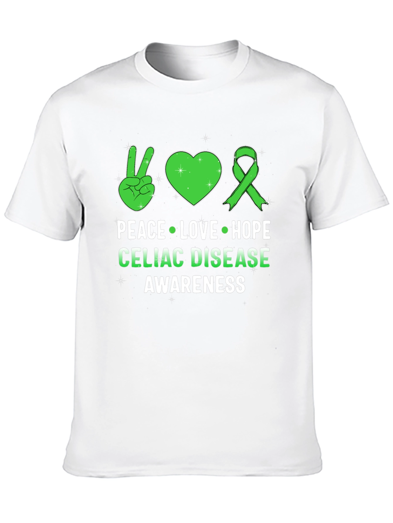 Celiac Disease Awareness Peace Love Hope T-Shirt