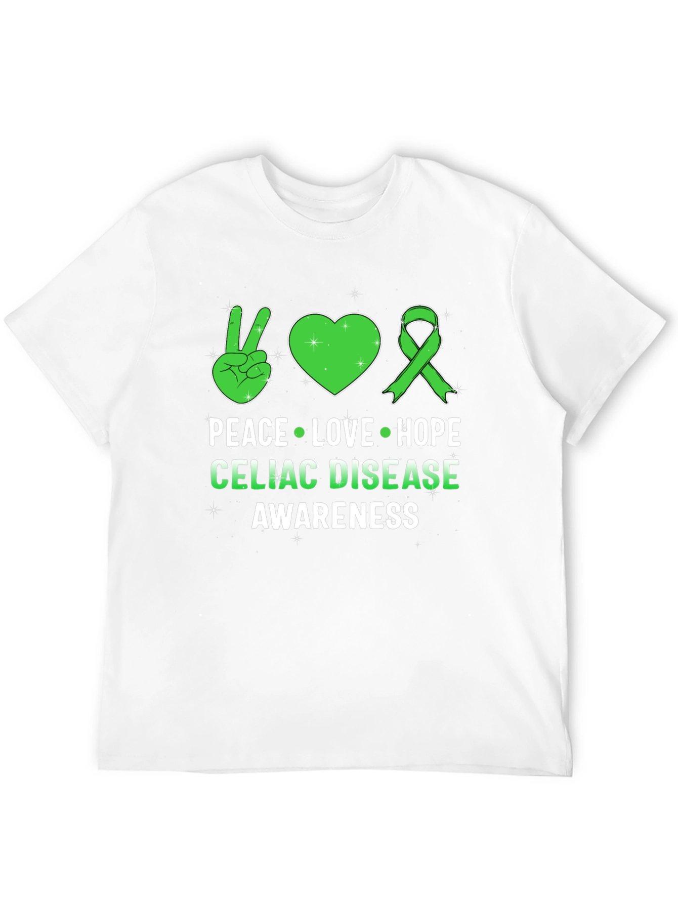 Celiac Disease Awareness Peace Love Hope T-Shirt