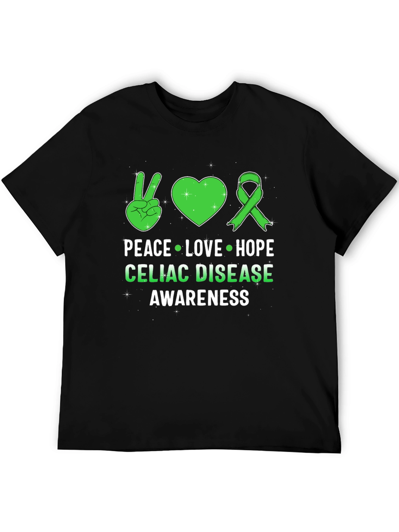 Celiac Disease Awareness Peace Love Hope T-Shirt