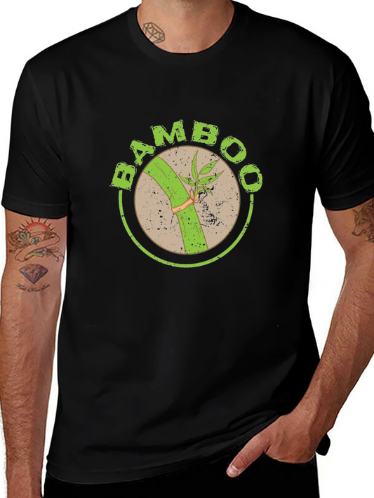 Bamboo Graphic T-Shirt - Organic Style Black Tee