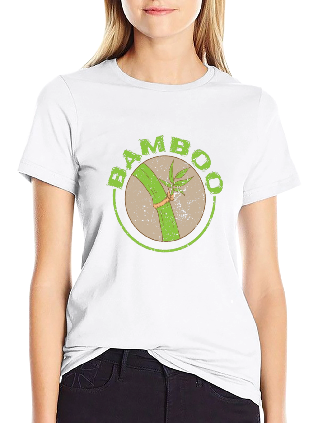 Bamboo Graphic T-Shirt - Organic Style Black Tee