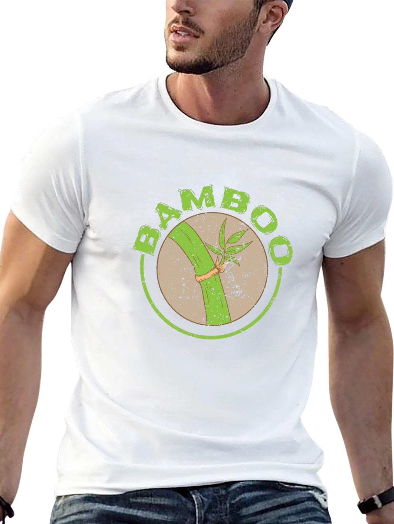 Bamboo Graphic T-Shirt - Organic Style Black Tee