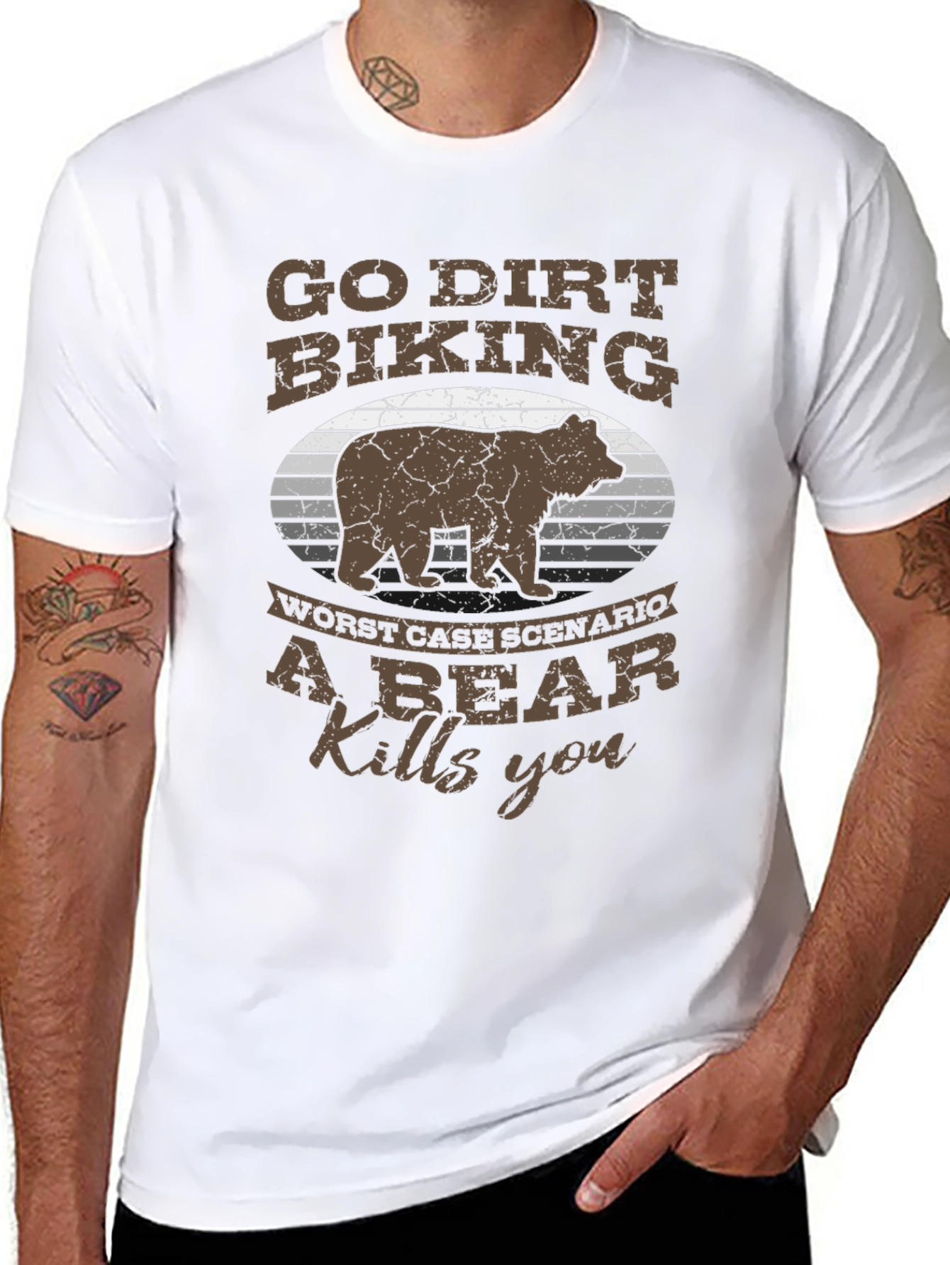 Go Dirt Biking Bear T-Shirt
