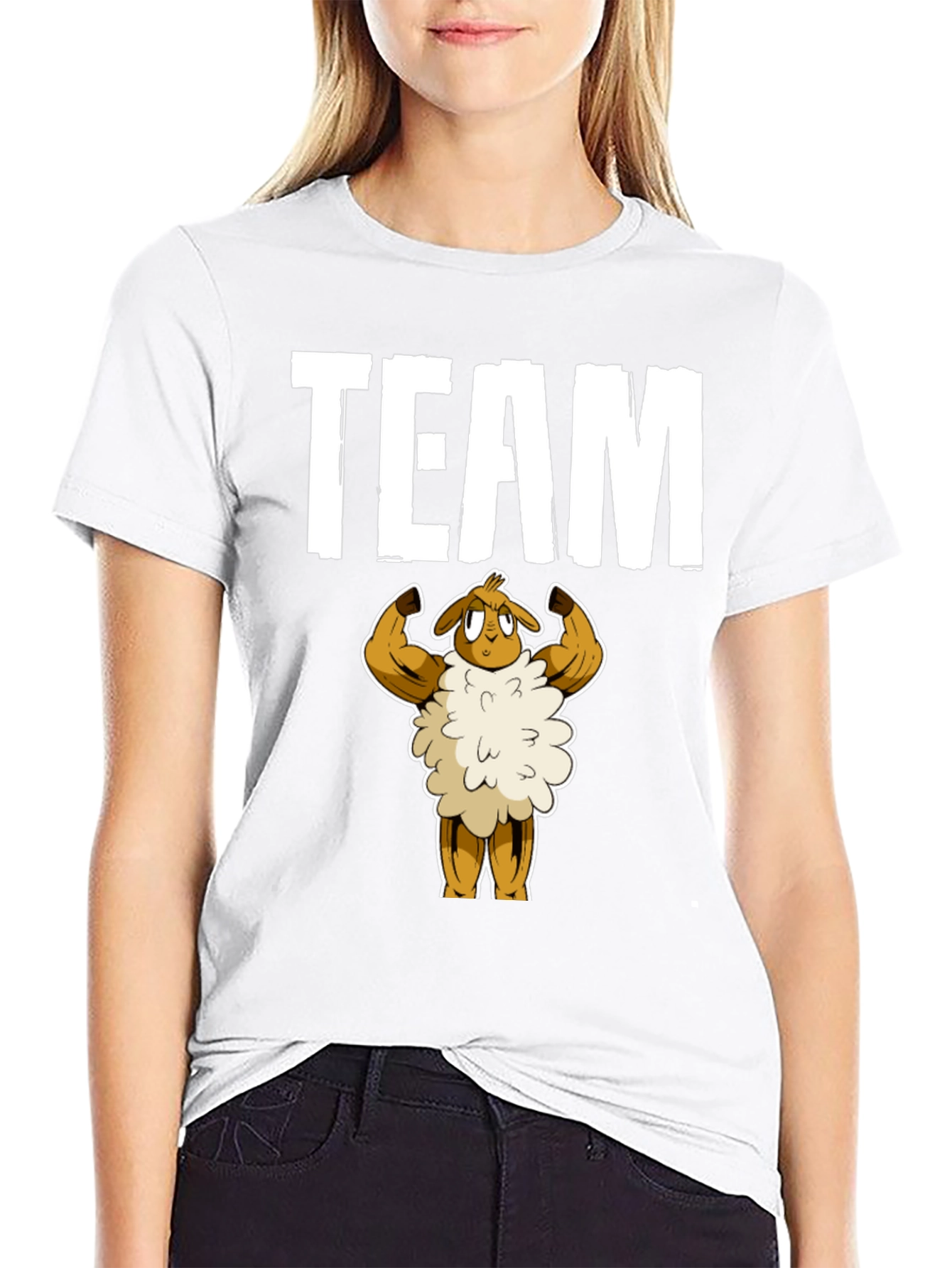 Team Buff Sheep Graphic T-Shirt - Black