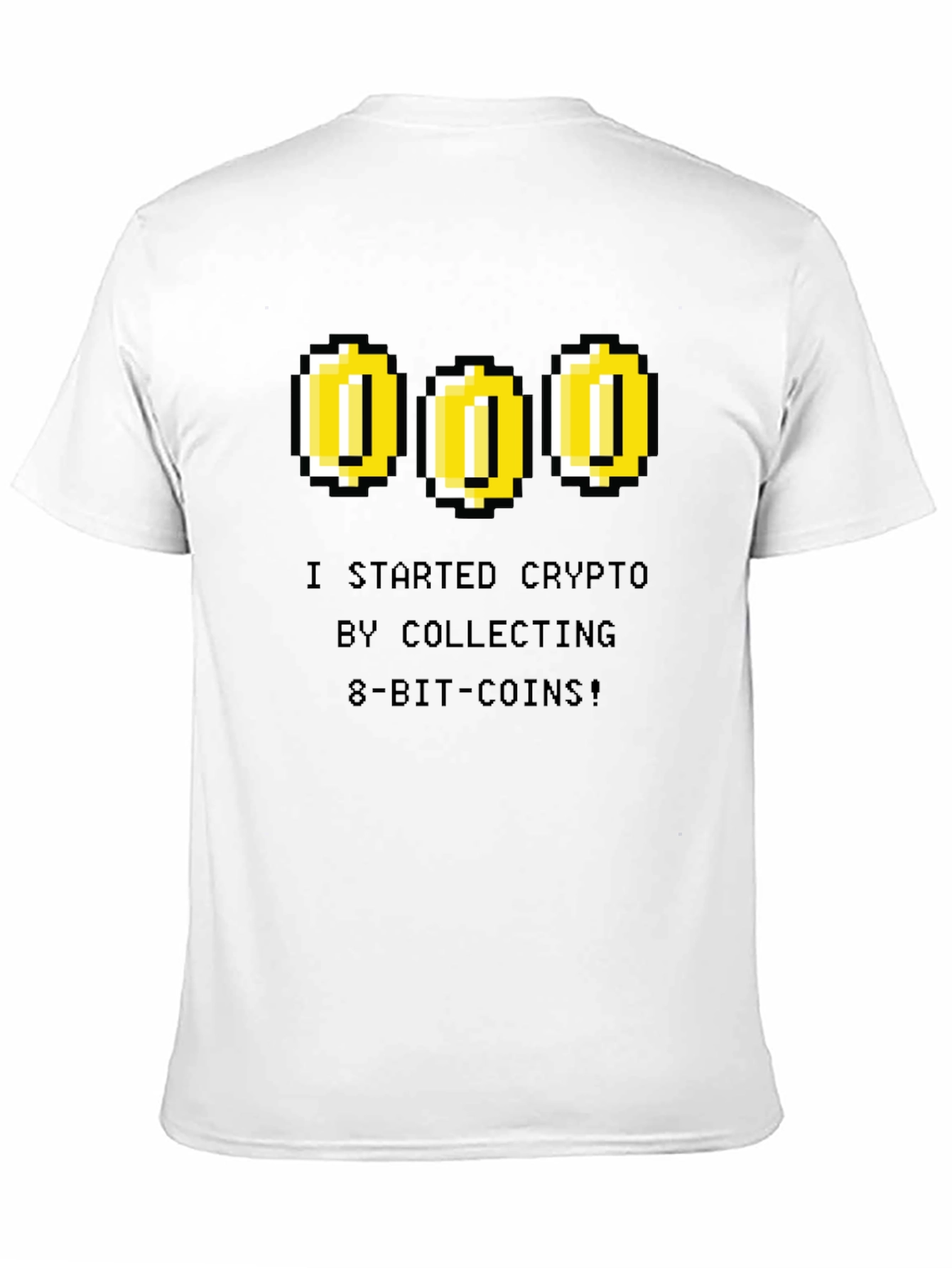 Crypto 8-Bit Coin Black T-Shirt