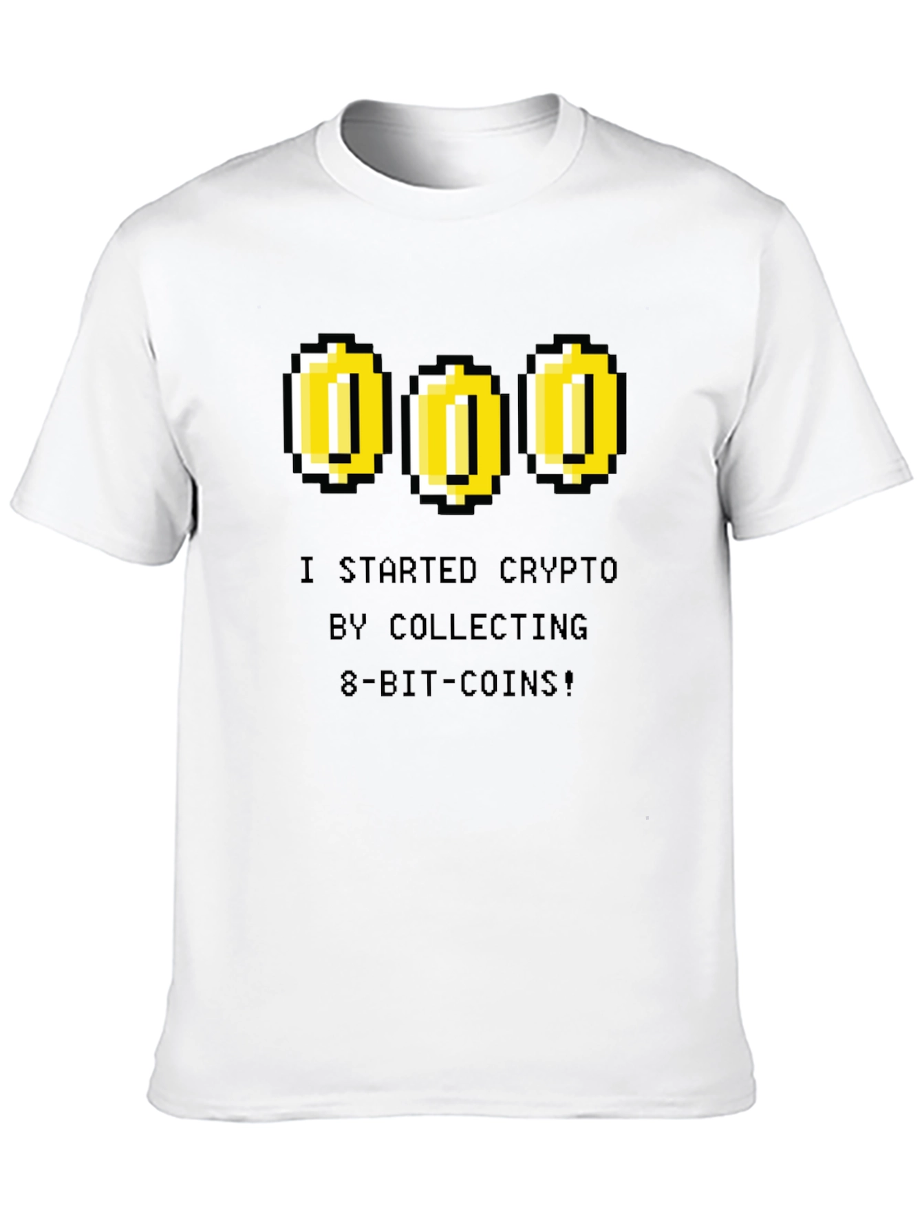 Crypto 8-Bit Coin Black T-Shirt