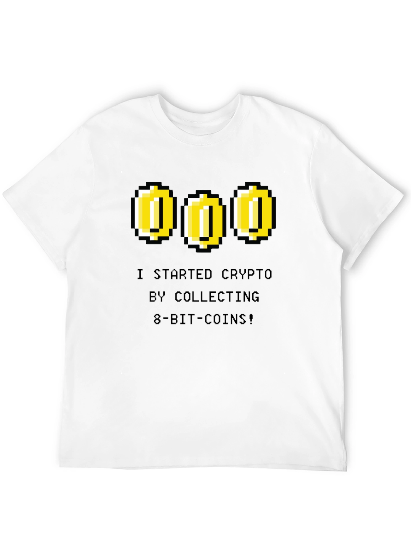 Crypto 8-Bit Coin Black T-Shirt