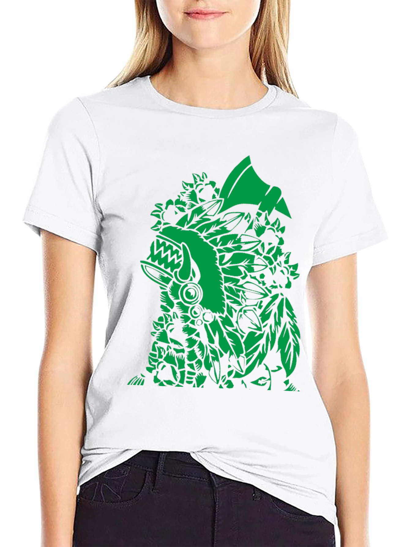 Aztec Warrior Graphic Black T-Shirt