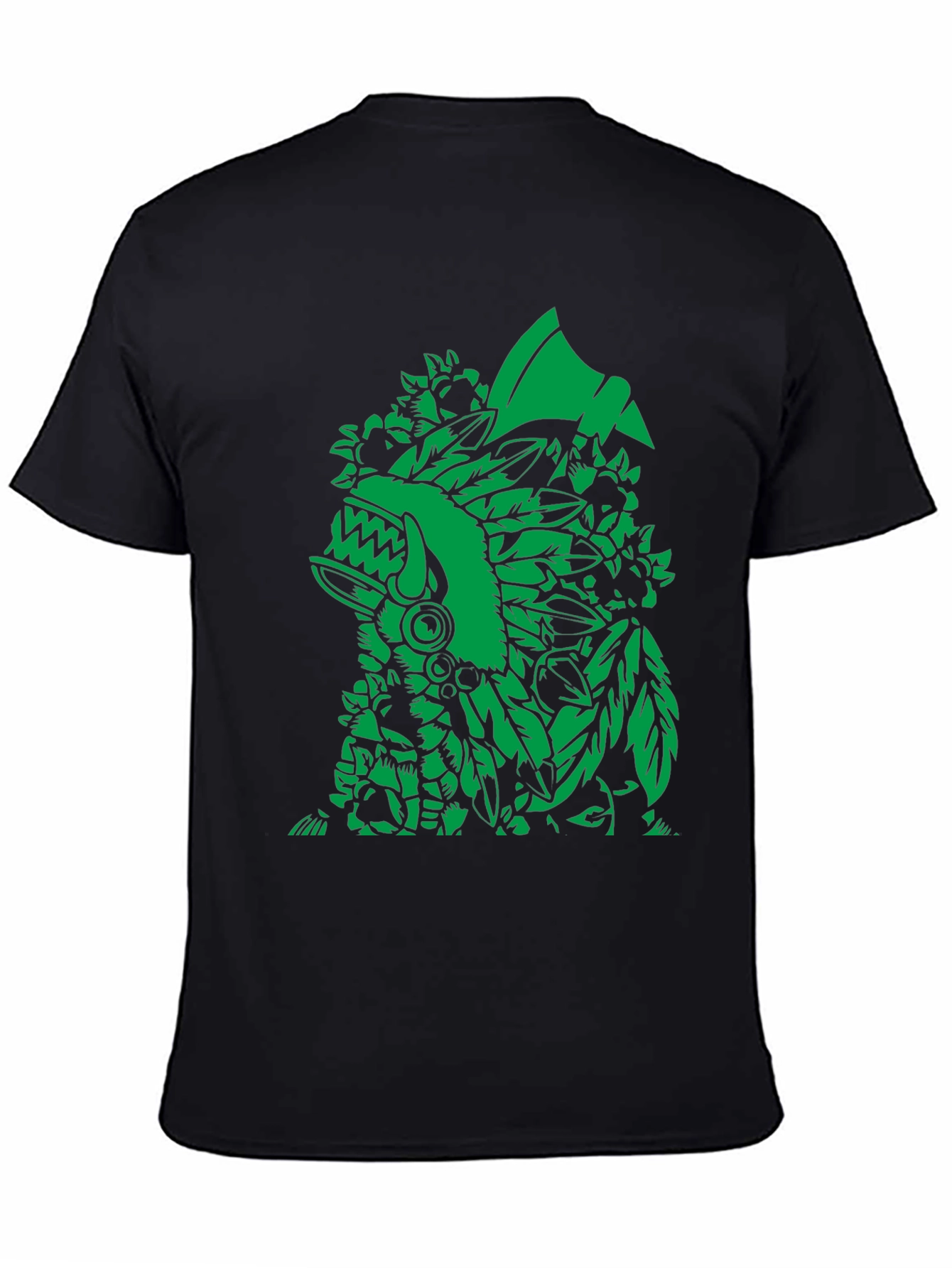 Aztec Warrior Graphic Black T-Shirt