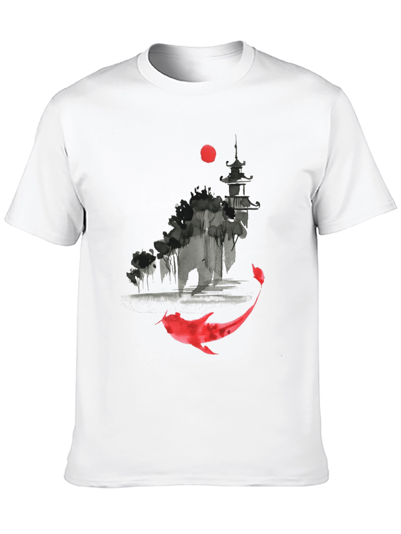 Koi Fish Graphic Tee - Asian Inspired Design