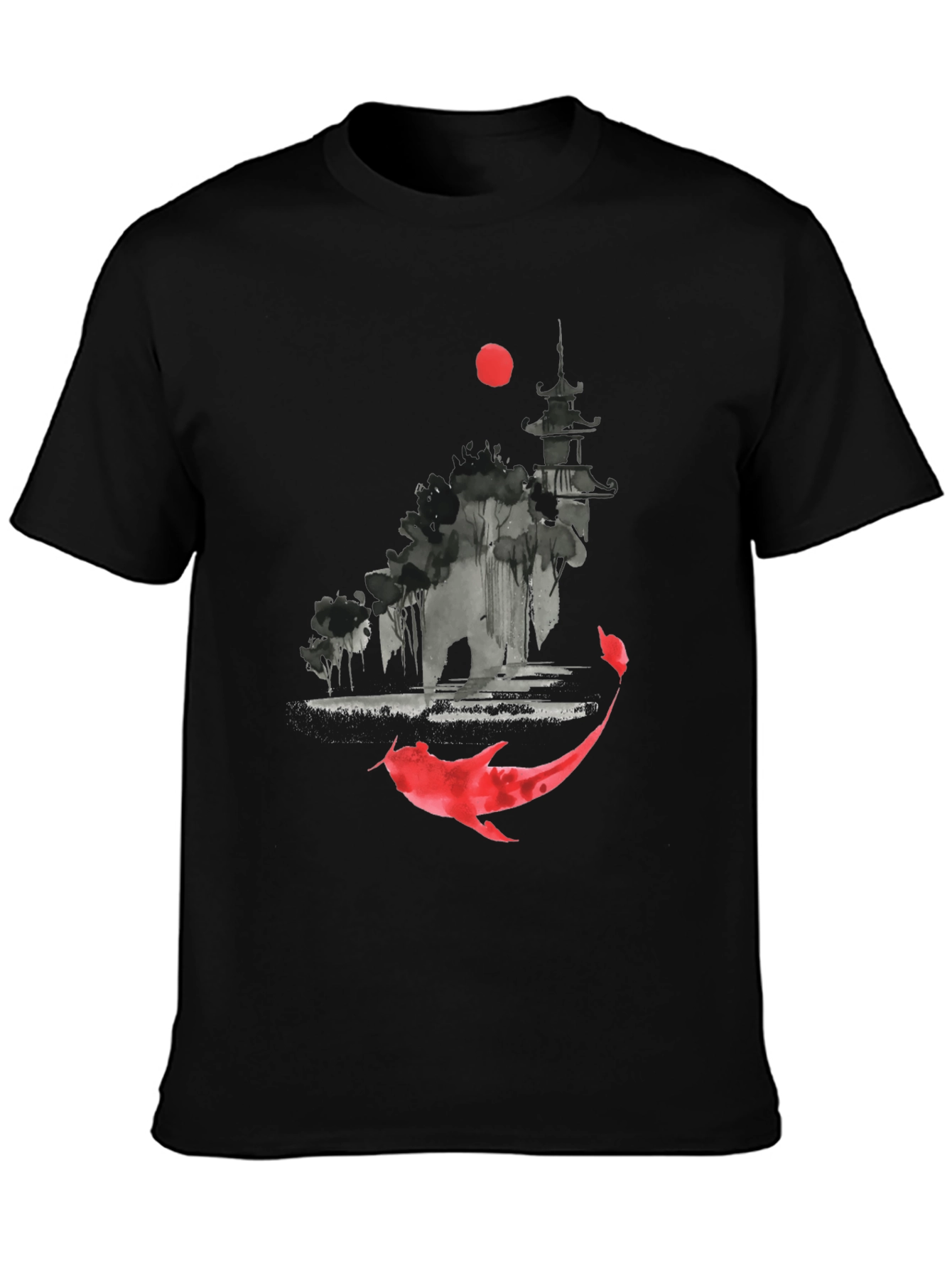 Koi Fish Graphic Tee - Asian Inspired Design