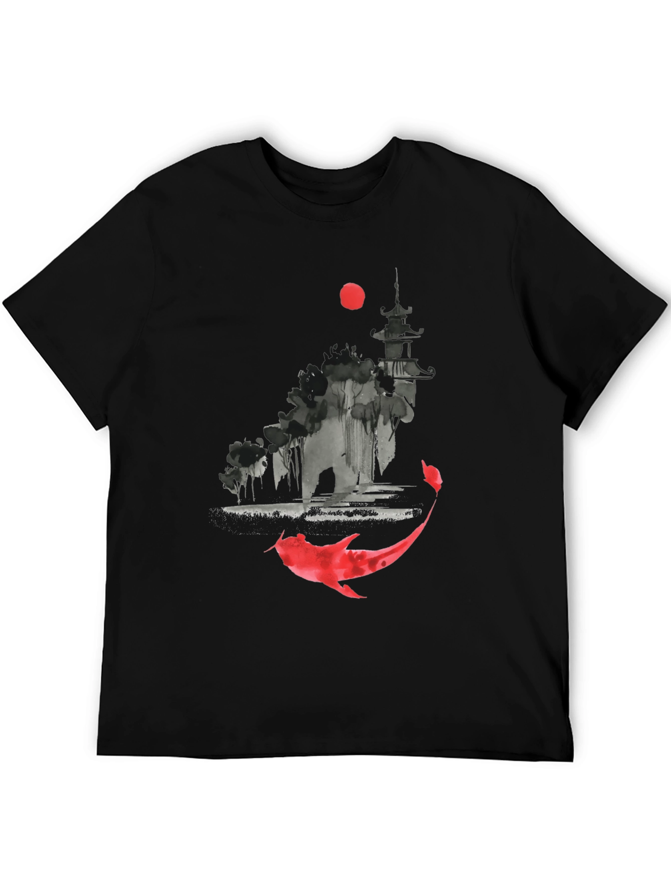 Koi Fish Graphic Tee - Asian Inspired Design