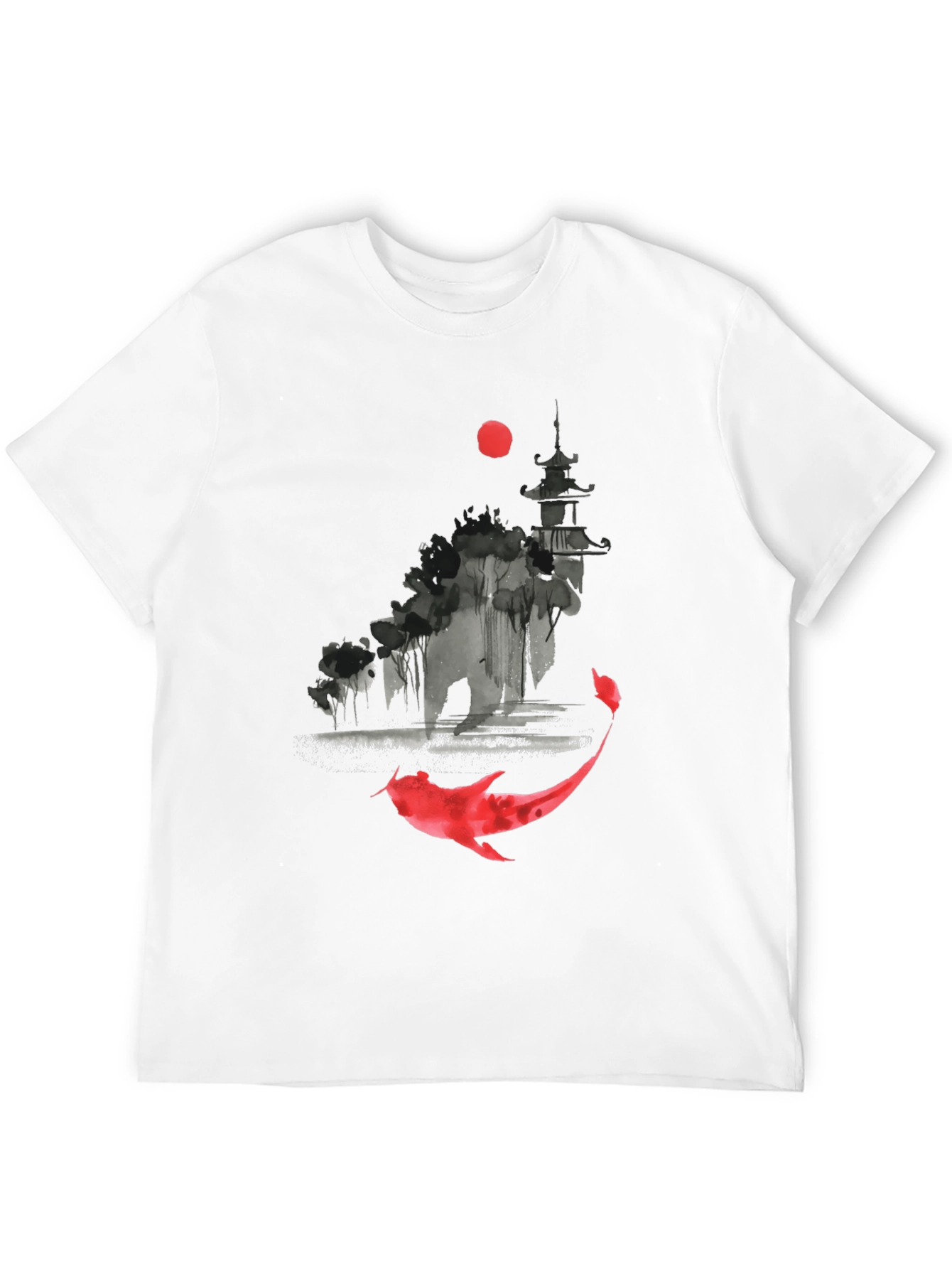 Koi Fish Graphic Tee - Asian Inspired Design