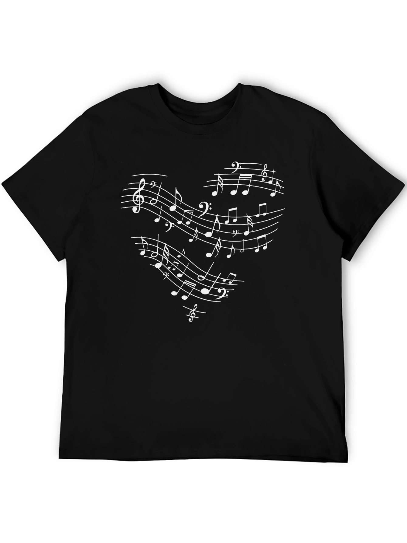 Musical Heartbeat T-Shirt - Black