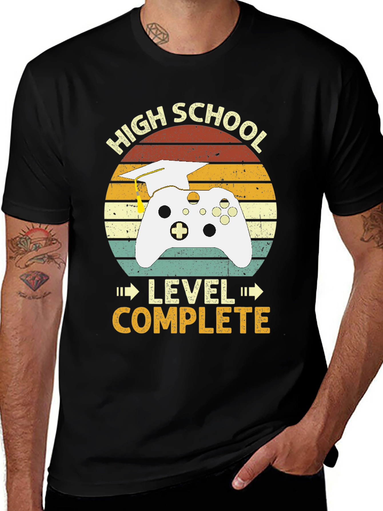 High School Graduation Gamer T-Shirt - Level Complete!